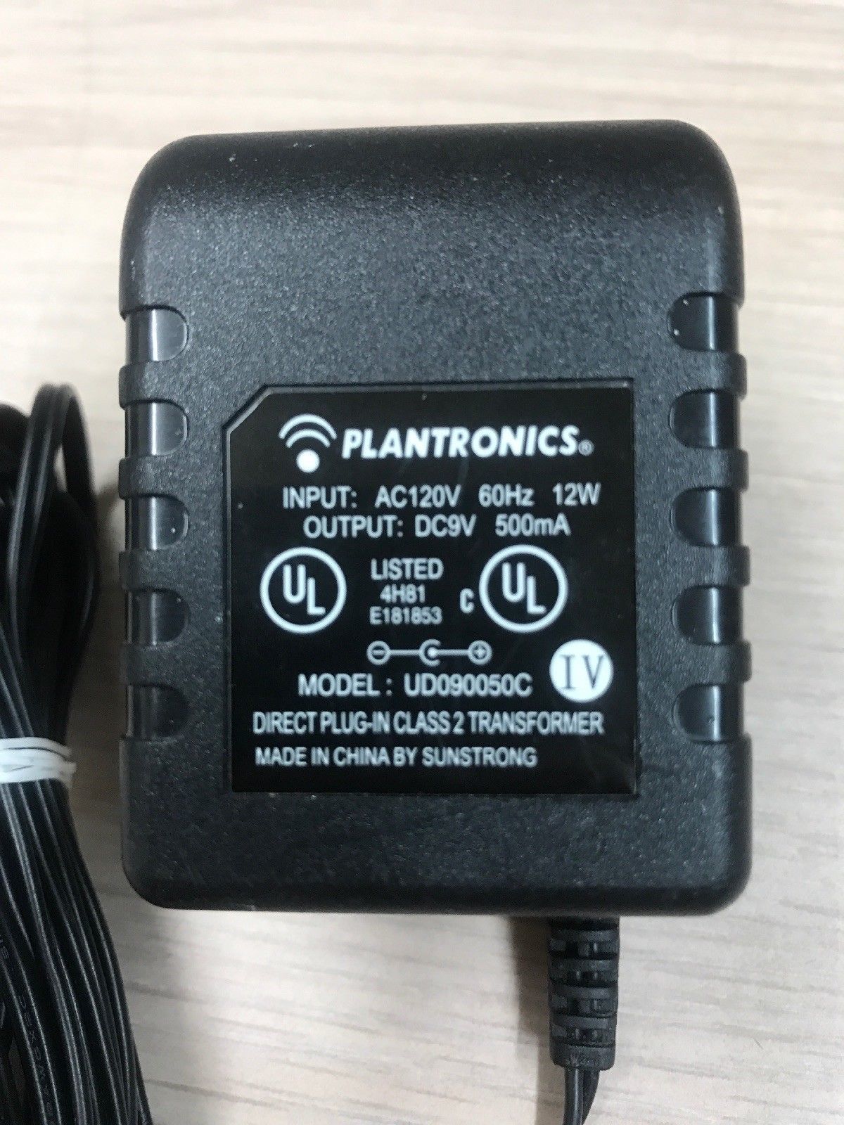 New Plantronics 9VDC 500mA 12W UD090050C AC Power Adapter Charger